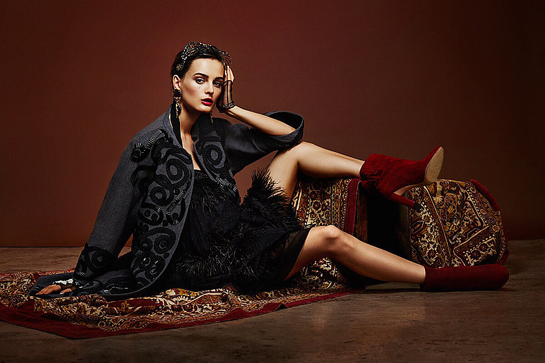 A gorgeous couture Oscar de la Renta coat from the Vintage Voyage collection