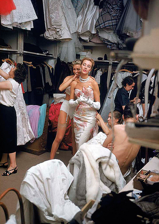 Pierre Balman backstage, 1954.