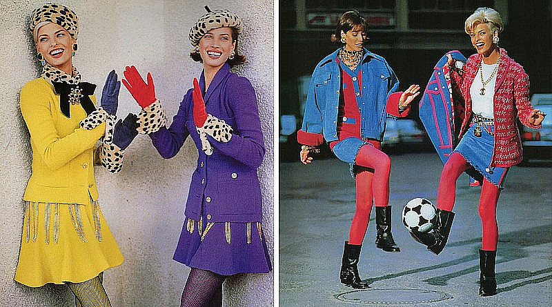 Linda and Christy in Chanel ad, 1991.