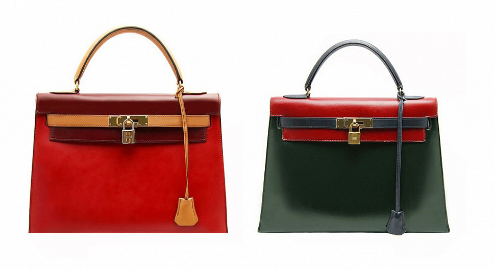 Vintage Hermès Tri Colour Kelly in Box leather