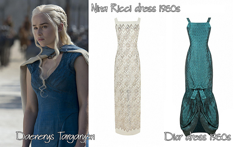 Nina Ricci silk dress and couture Christian Dior dress