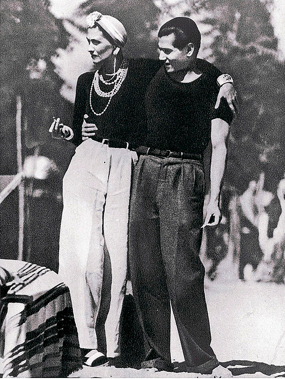 Coco Chanel with her friend, the dancer and choreographer Serge Lifar