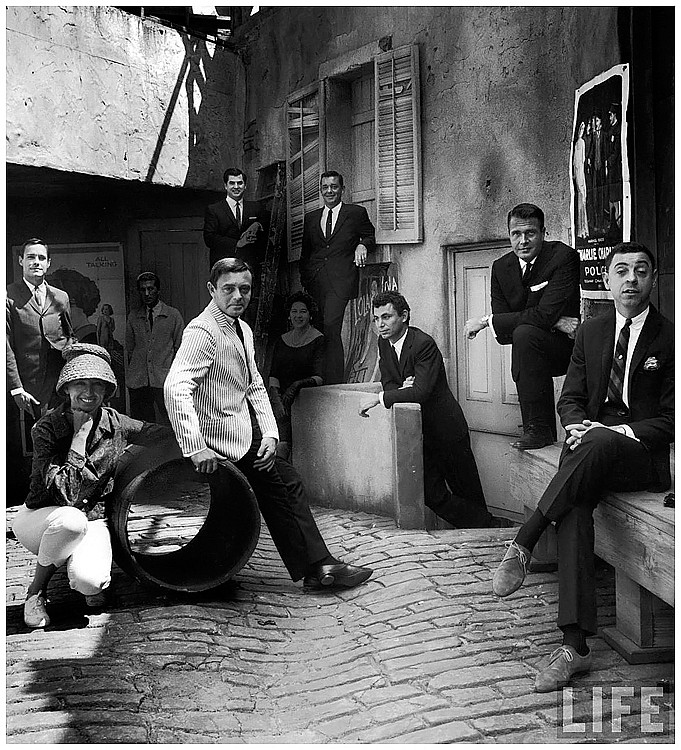 The most famous American fashion designers of the XX century, James Galanos - on the right