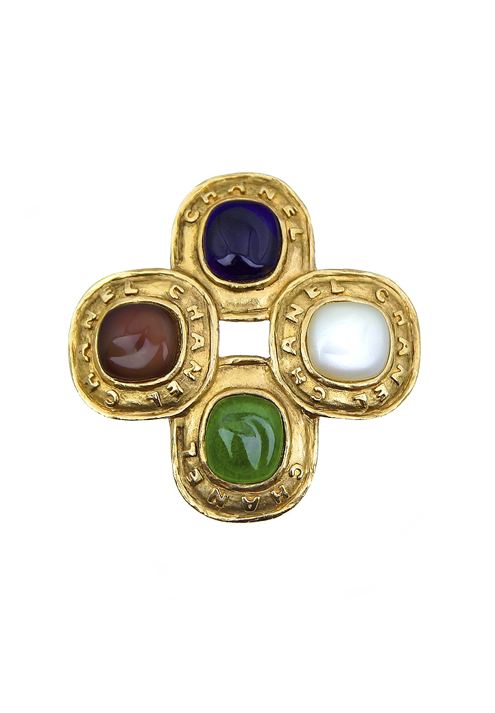 Chanel Massive Gripoix Crystals Brooch