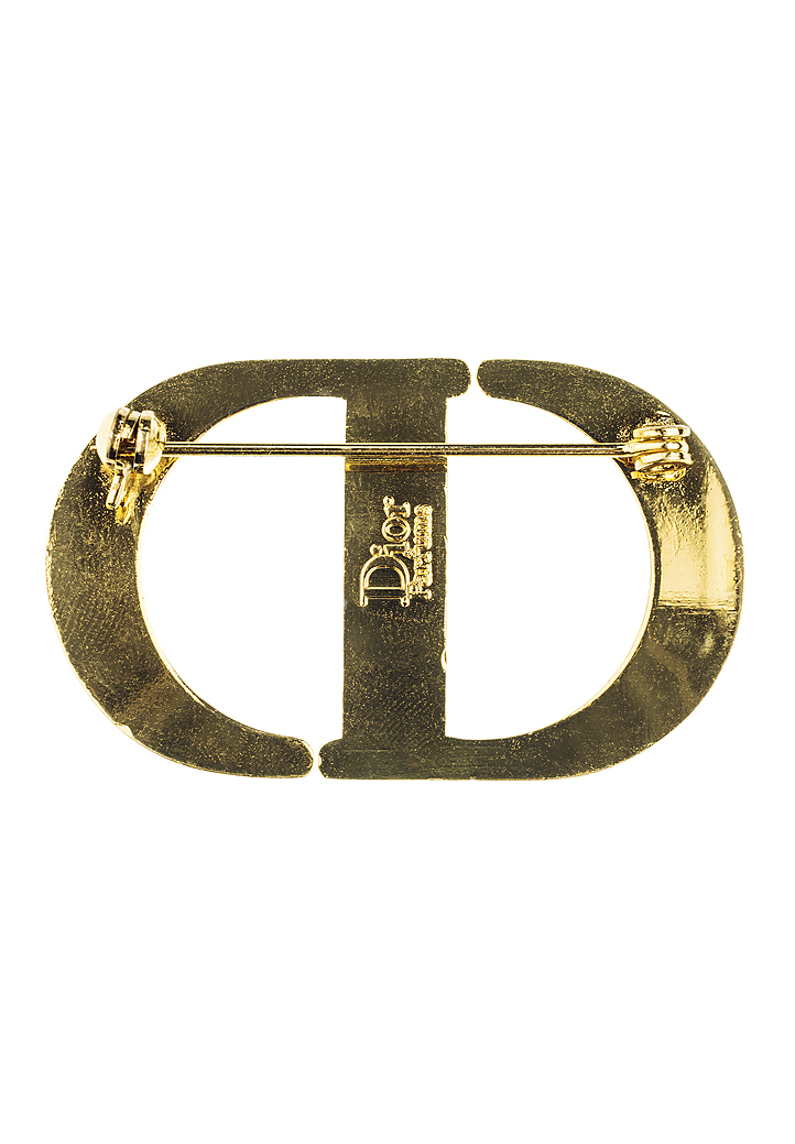 Christian Dior Logo Enamel Brooch