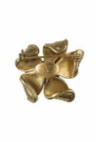 Valentino Flower Brooch With Green Crystals