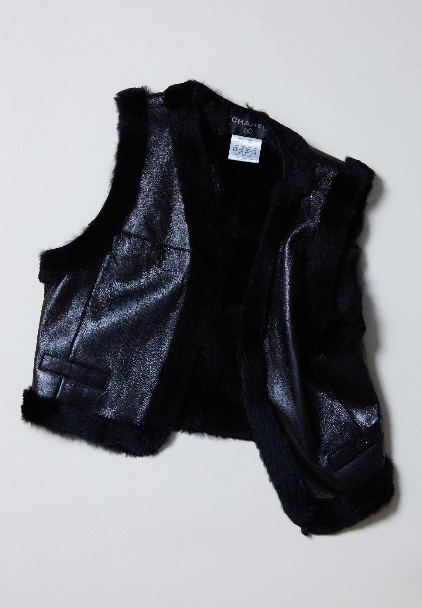 Chanel Vest With Fur Trim