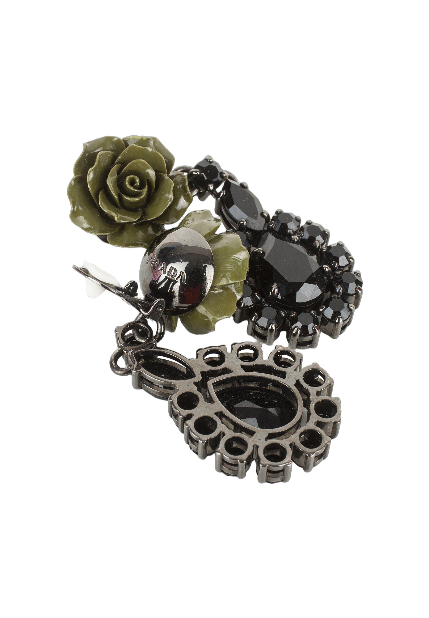 Prada Pendant Clip-on Earrings