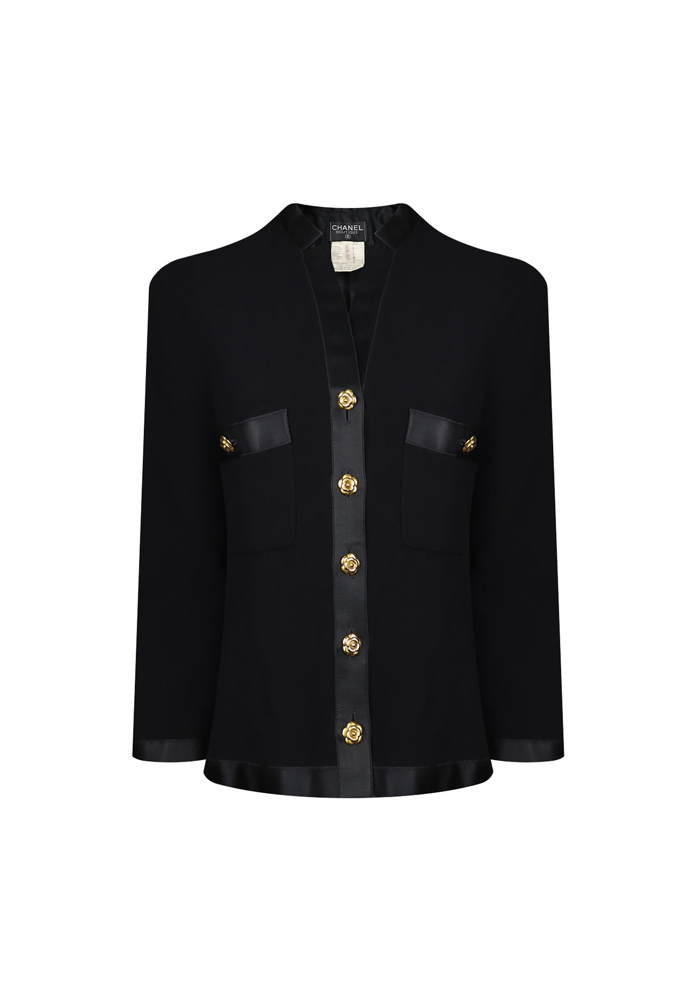 Chanel Evening Jacket With Camellia Buttons