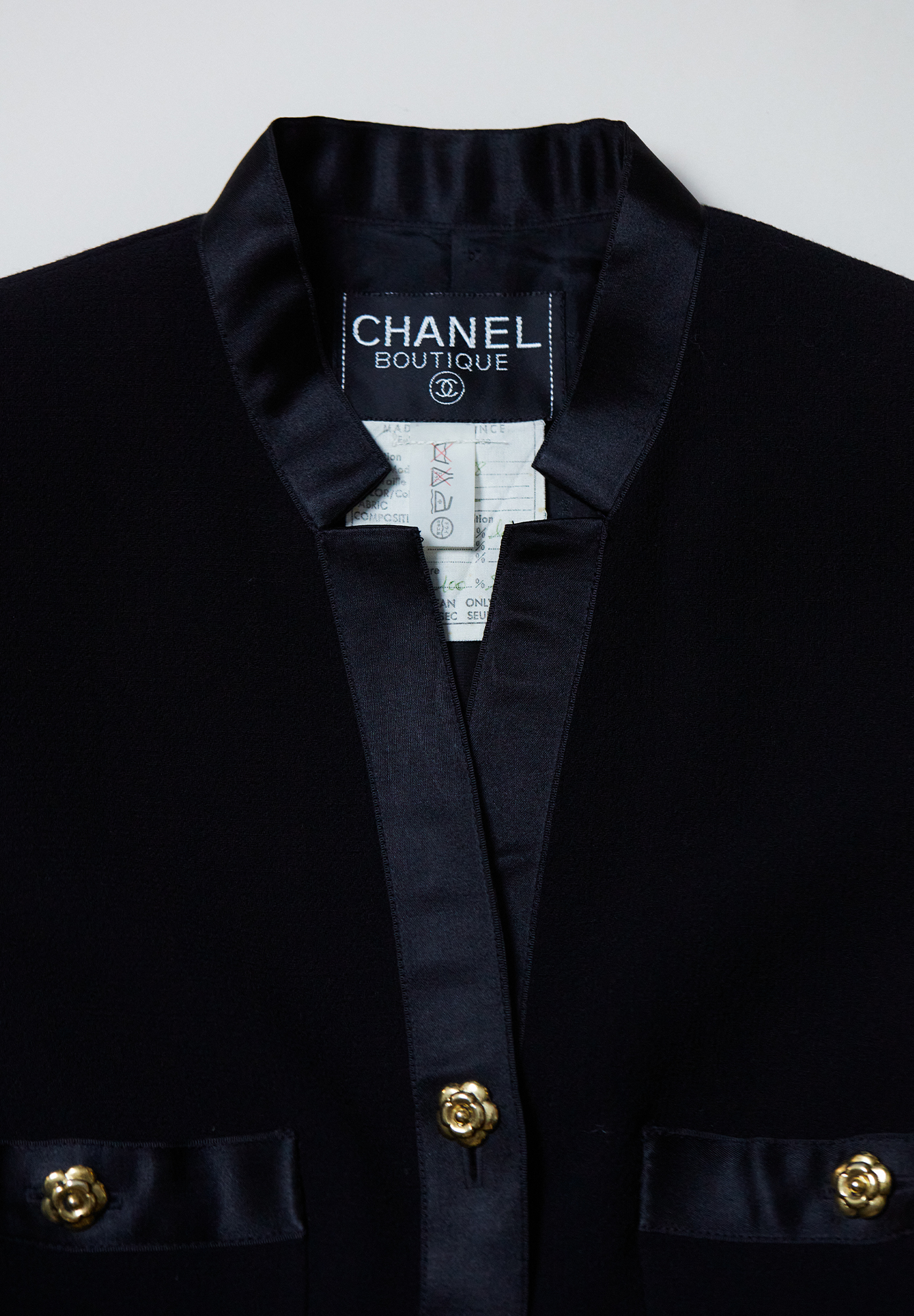 Chanel Evening Jacket With Camellia Buttons