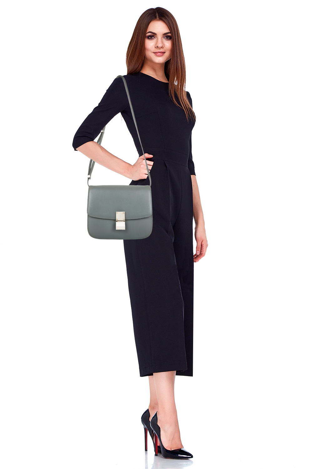 Gray Celine Classic Box Bag