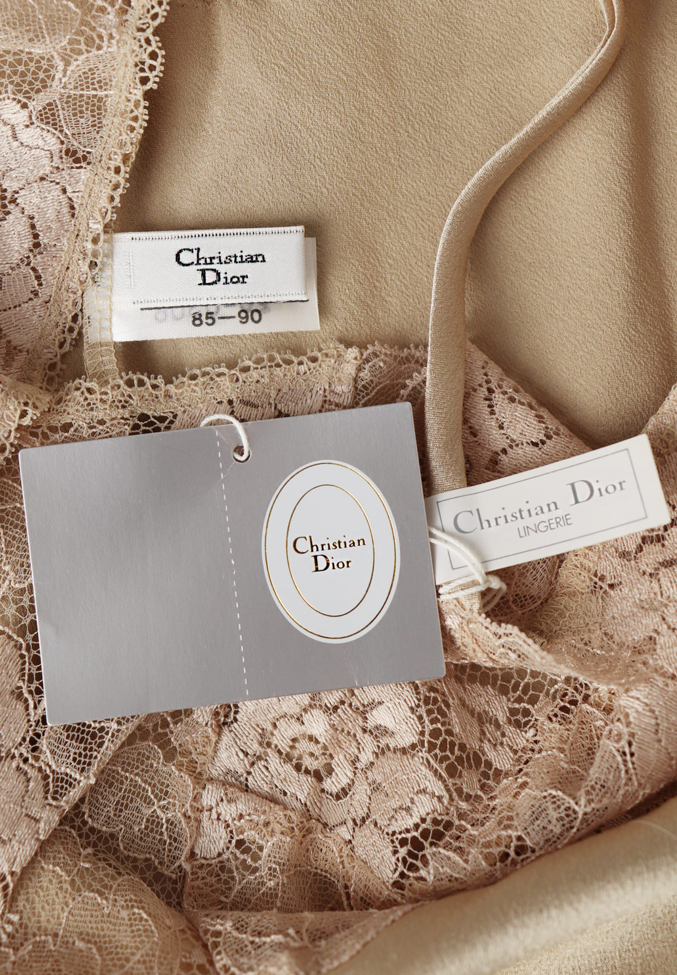 Christian Dior Golden Dress With Lace