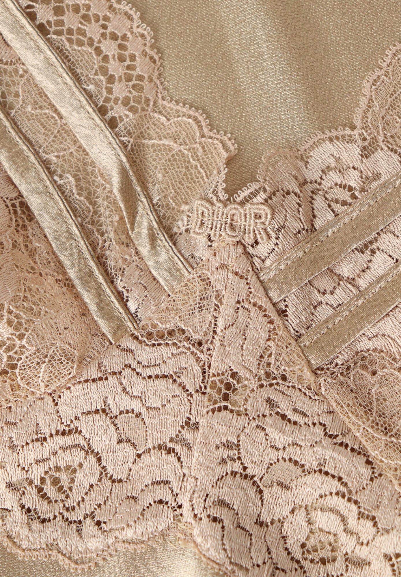 Christian Dior Golden Dress With Lace