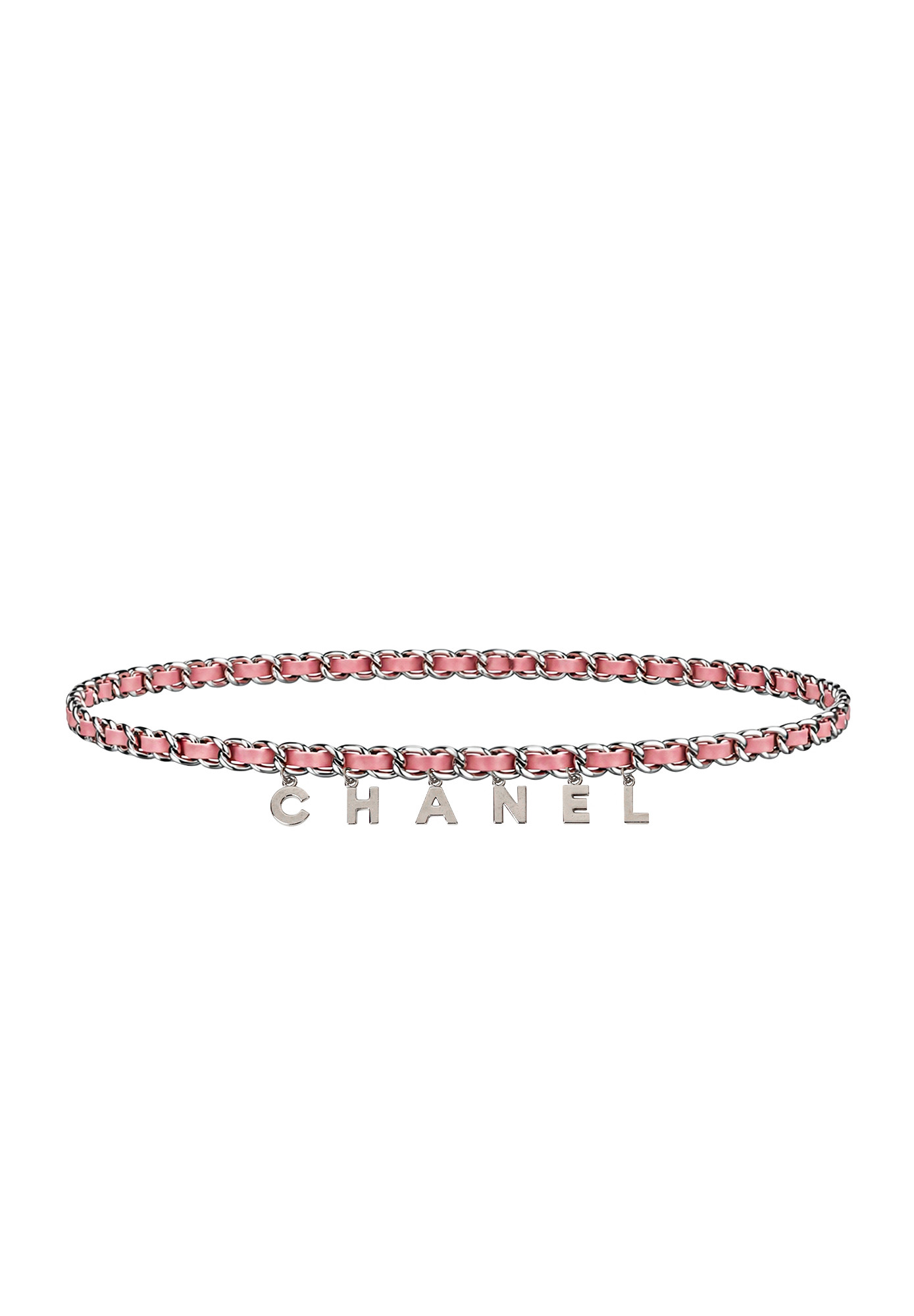 Chanel Light Pink Belt with Pendants