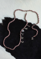 Chanel Light Pink Belt with Pendants