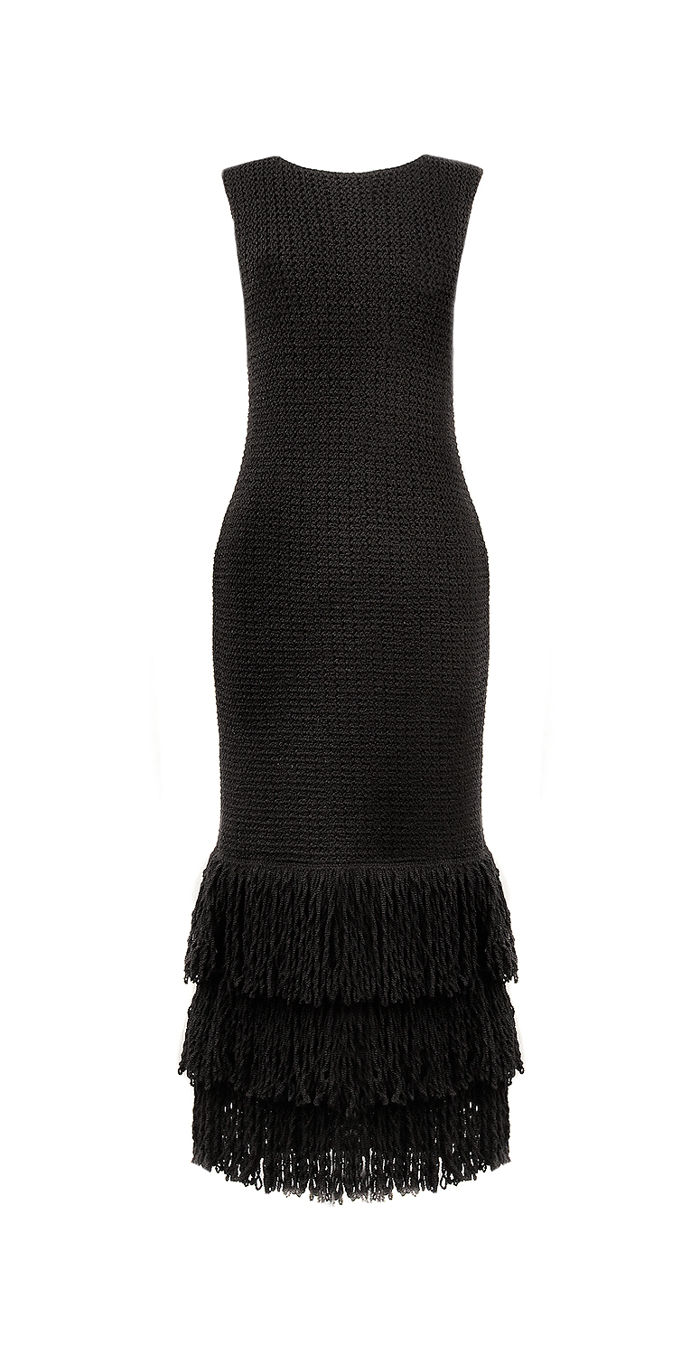 Céline Knitted Fringe Dress