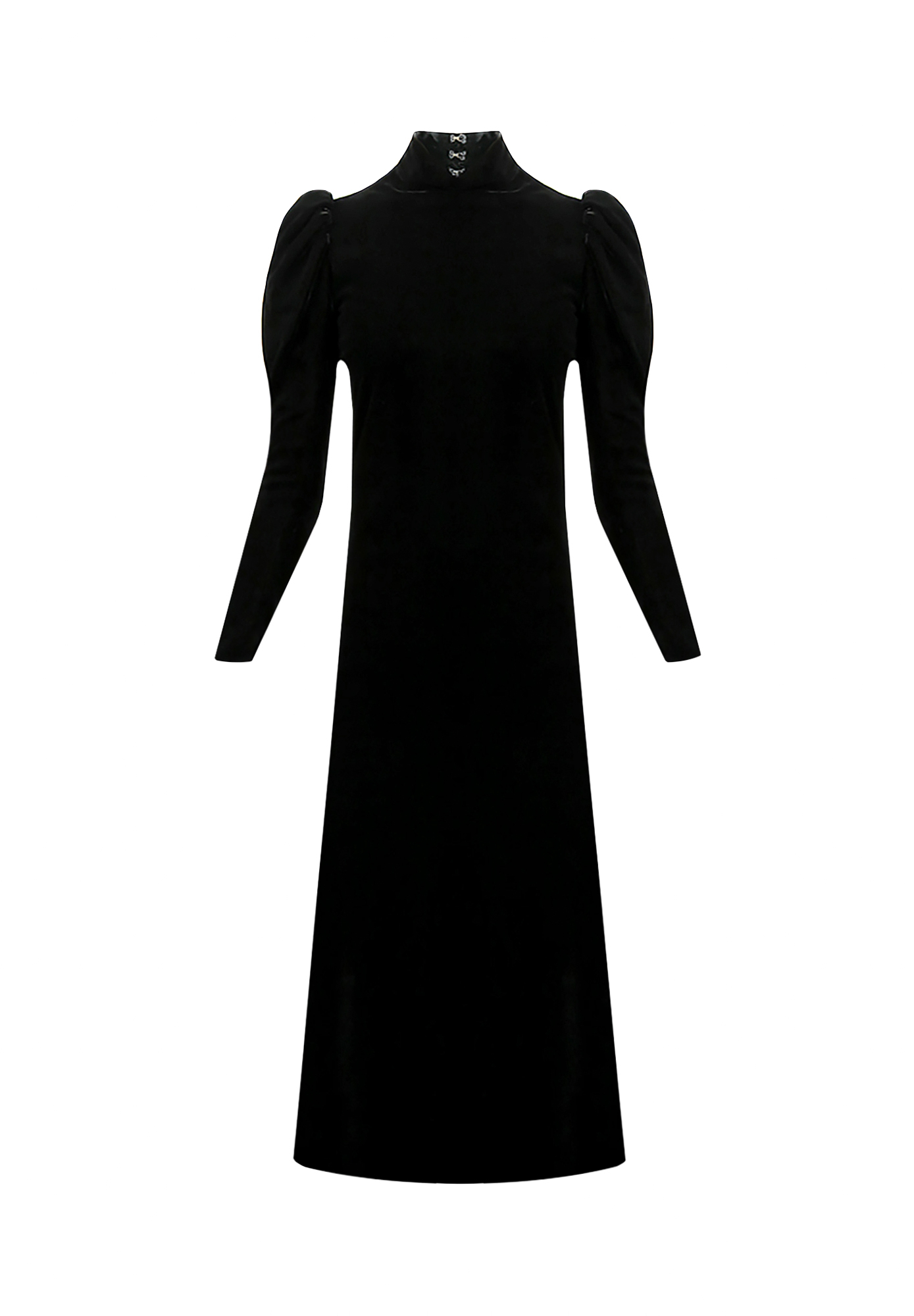 Yves Saint Laurent Haute Couture Black Velvet Dress