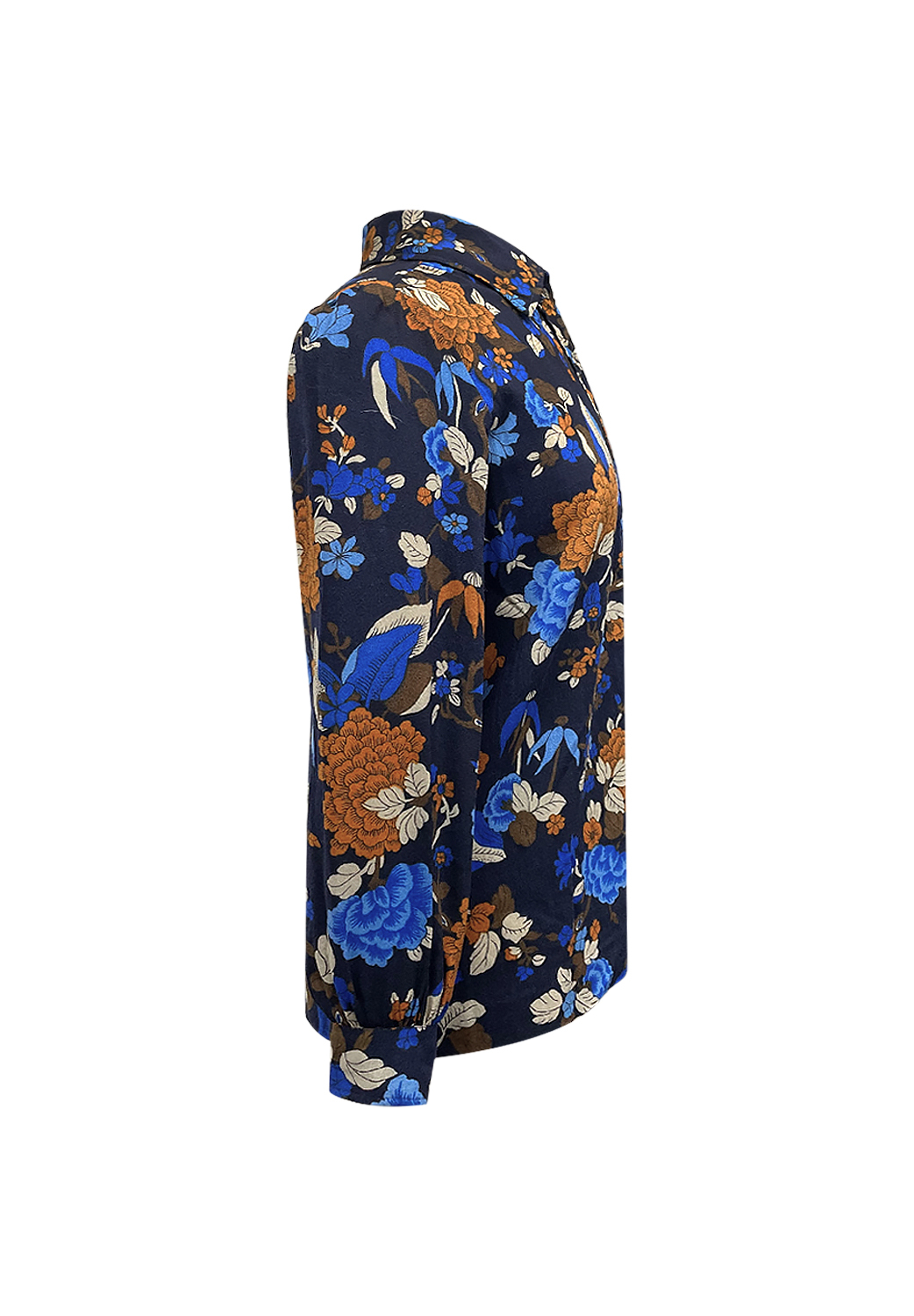 Yves Saint Laurent Blue Print Blouse