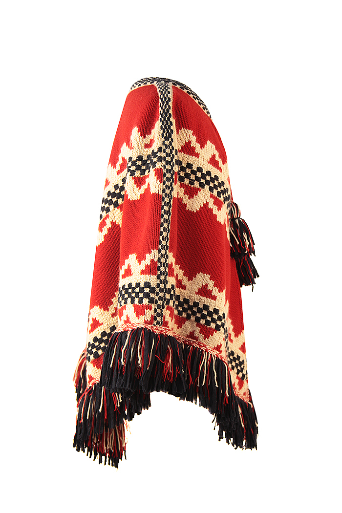Chanel Red Poncho