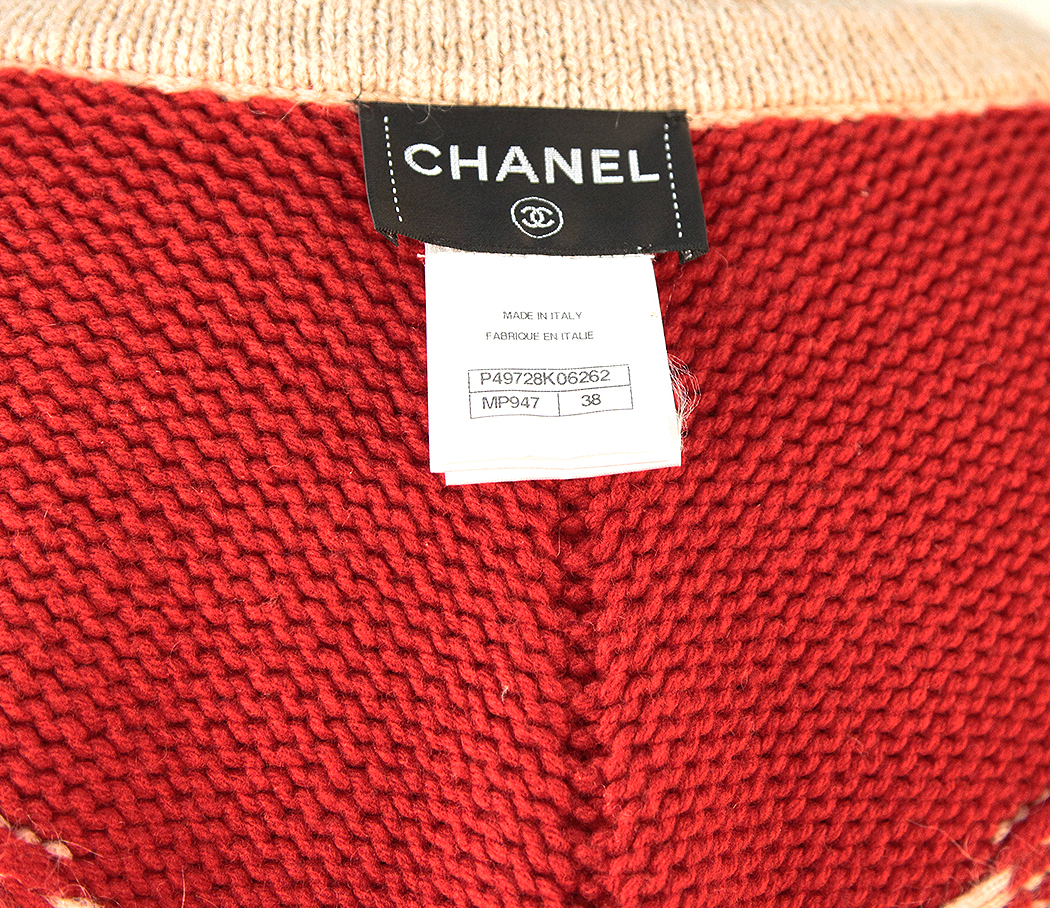 Chanel Red Poncho