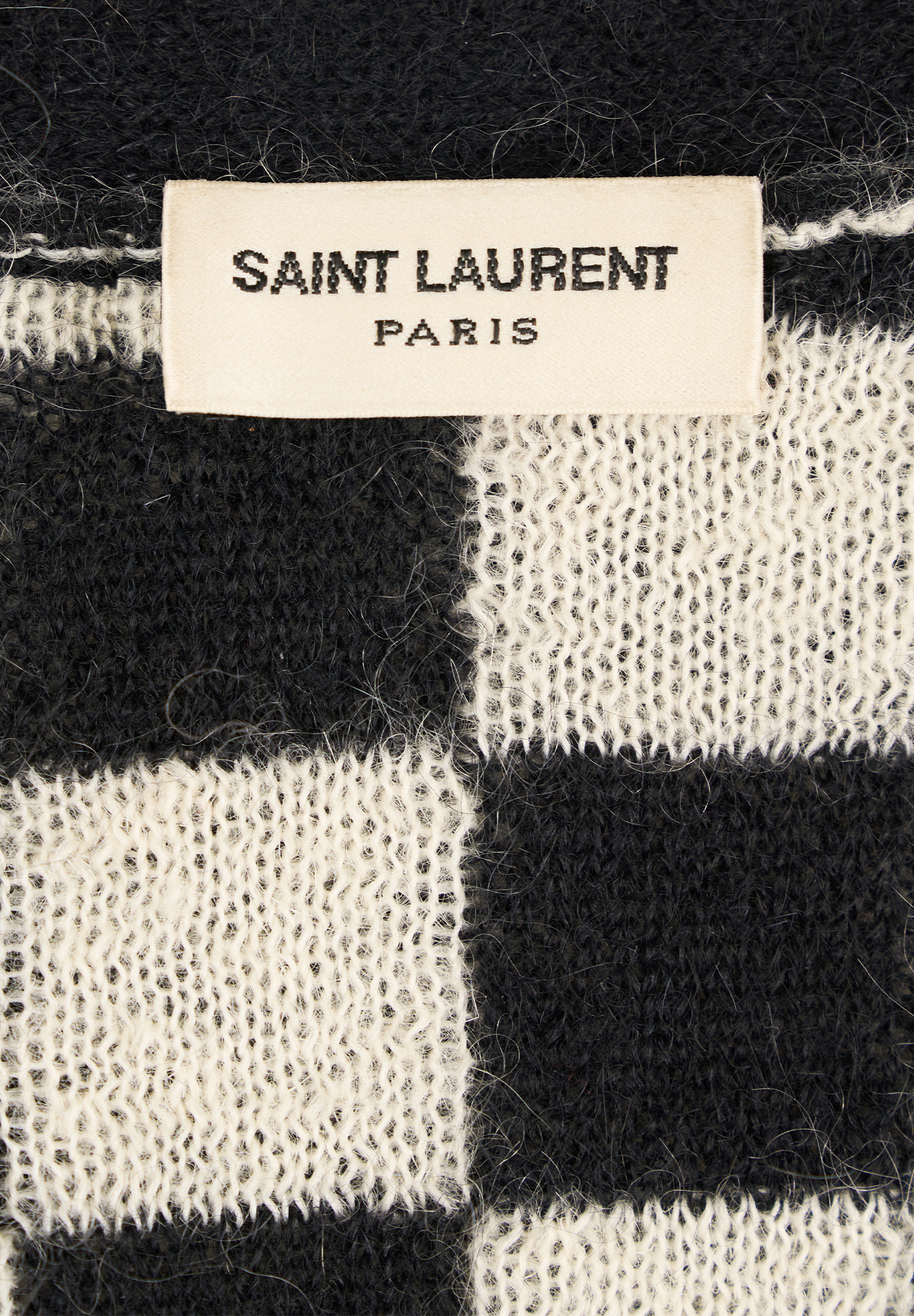 Saint Laurent Black And White Cardigan