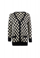 Saint Laurent Black And White Cardigan