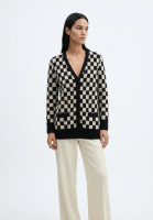 Saint Laurent Black And White Cardigan