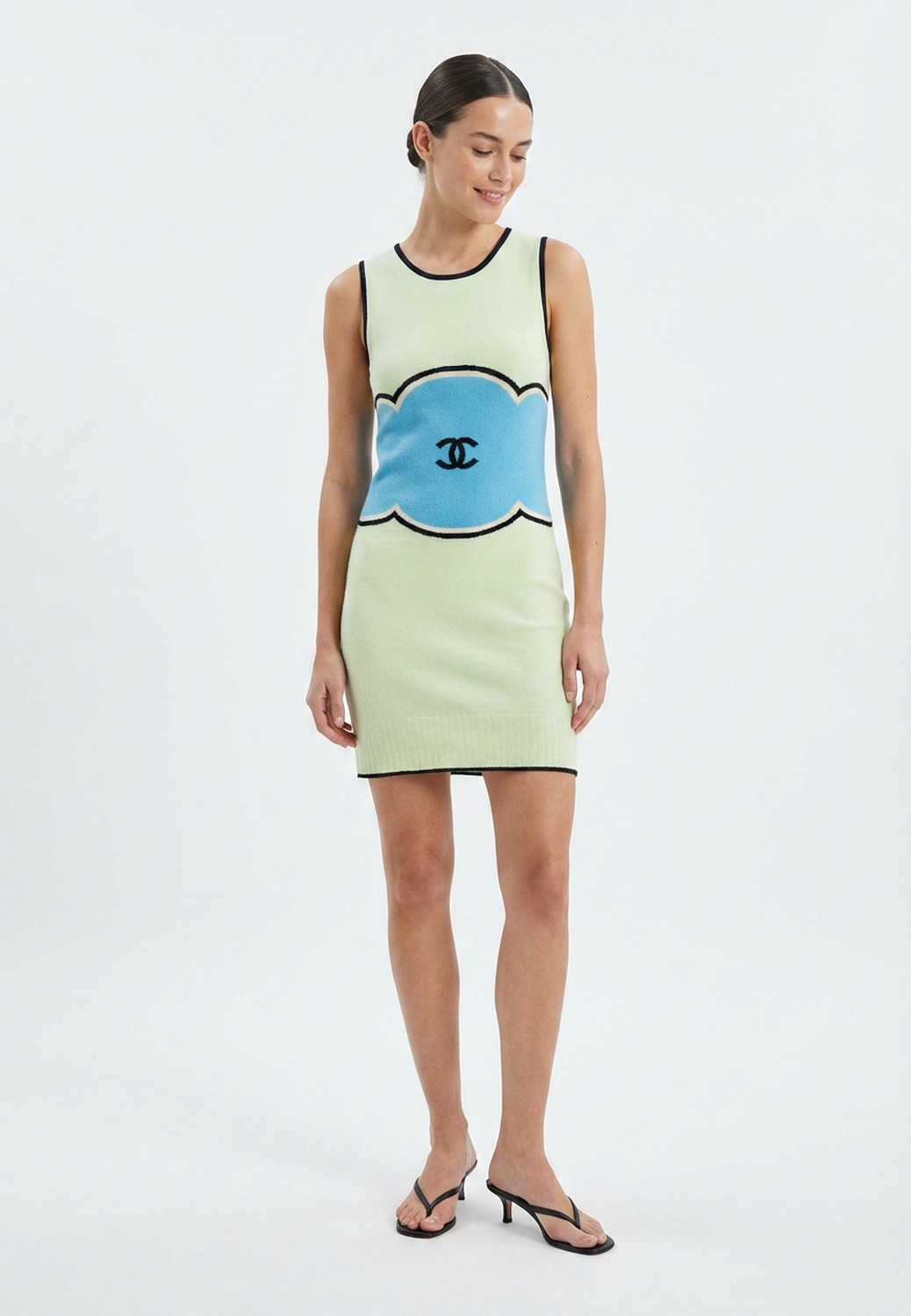 Chanel Cashmere Logo Dress