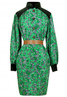 Yves Saint Laurent wool dress with velvet