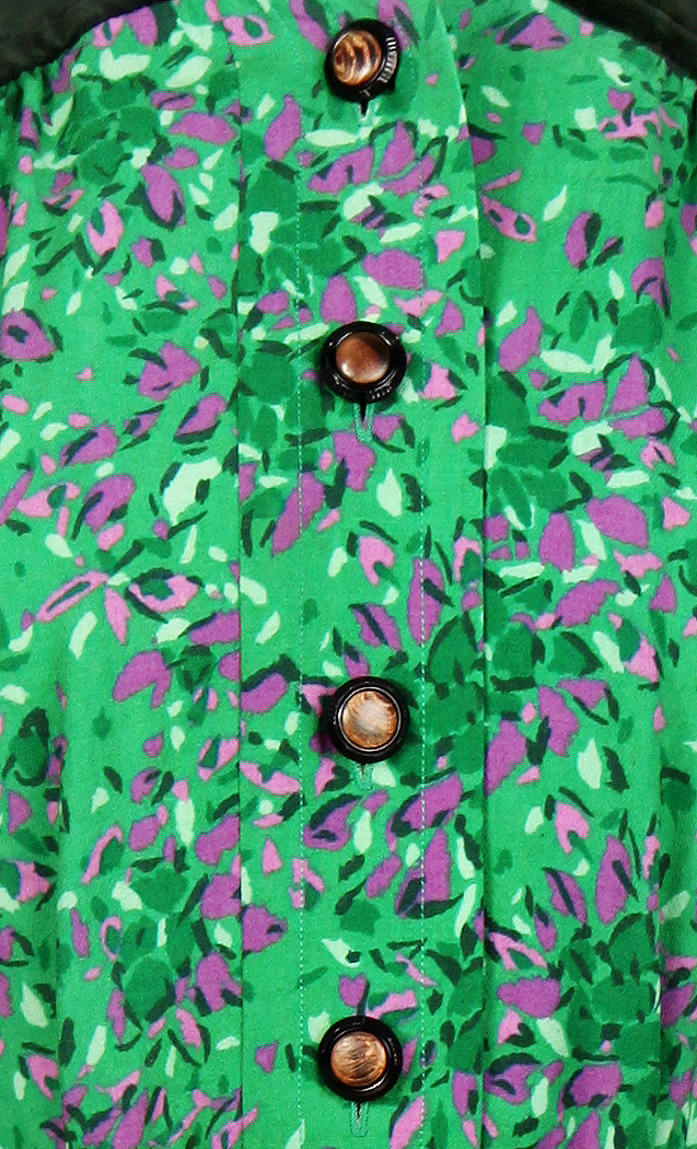 Yves Saint Laurent wool dress with velvet