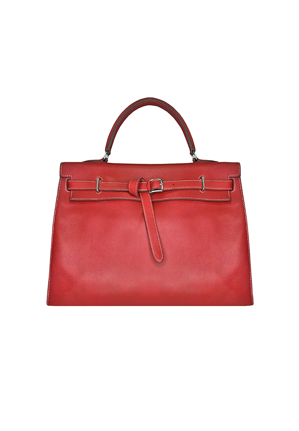 Hermès Kelly Flat 35 Rouge Piment Swift Bag