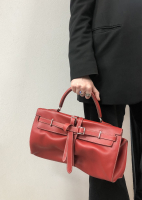 Hermès Kelly Flat 35 Rouge Piment Swift Bag