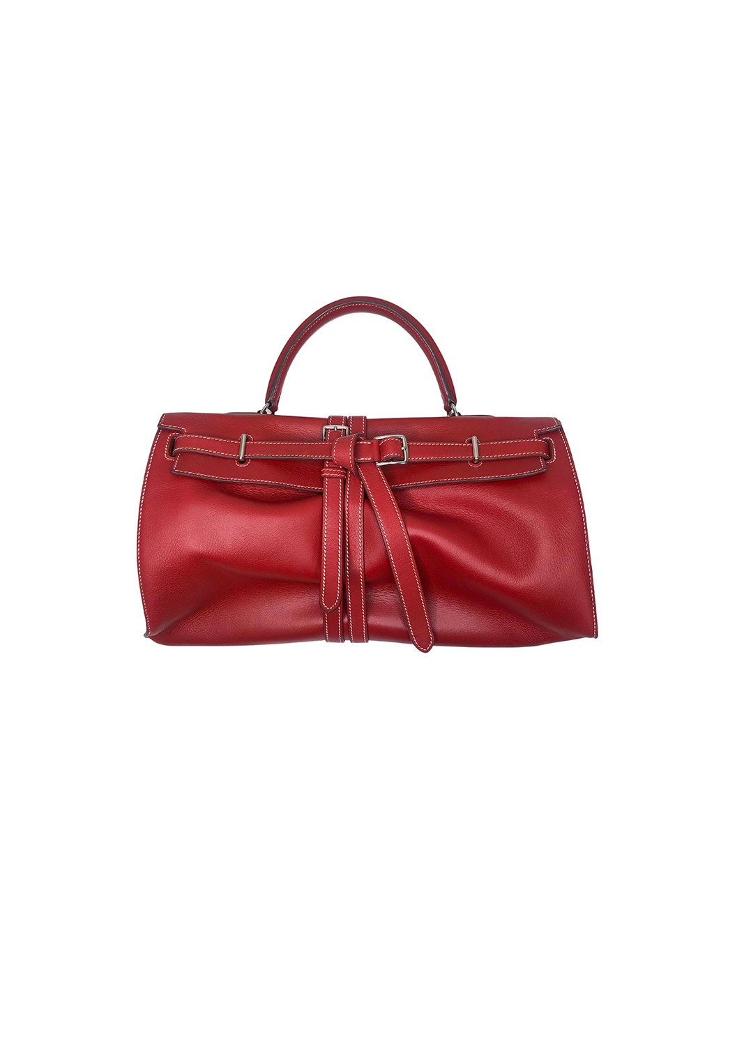 Hermès Kelly Flat 35 Rouge Piment Swift Bag