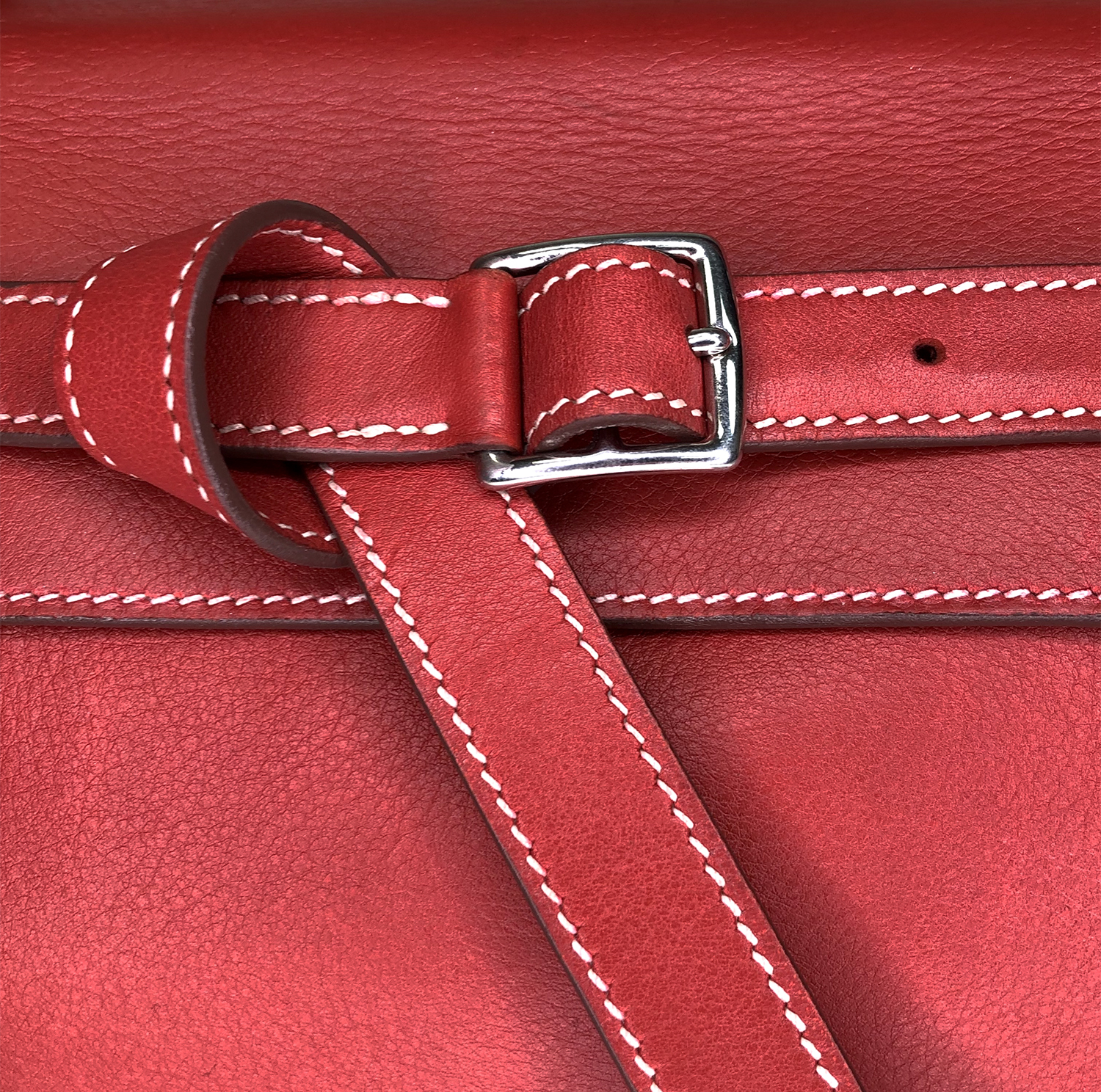 Hermès Kelly Flat 35 Rouge Piment Swift Bag