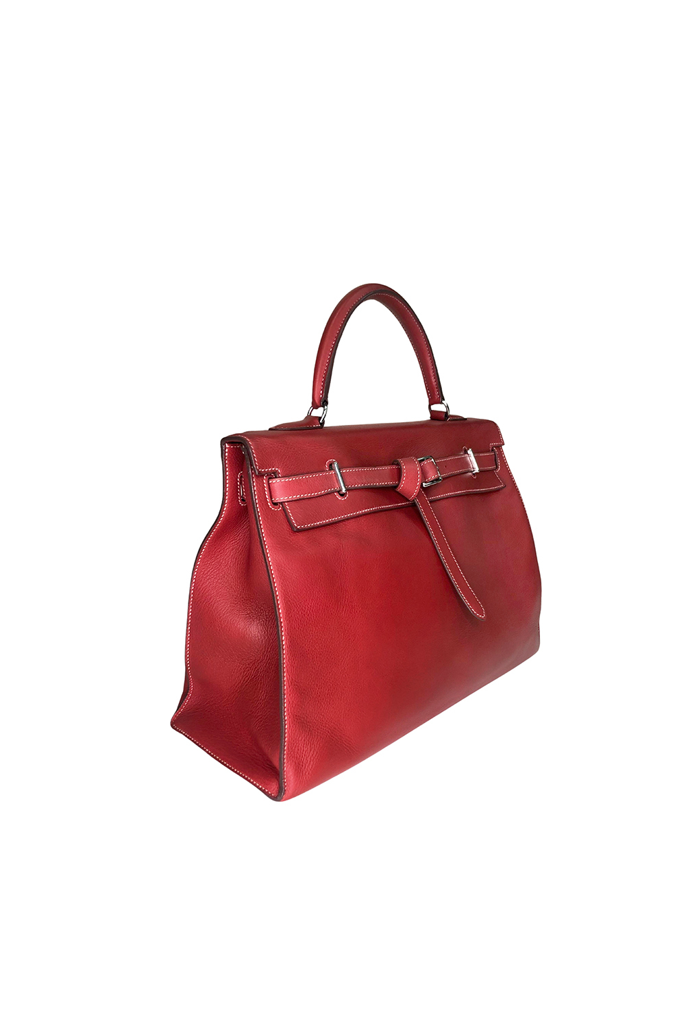 Hermès Kelly Flat 35 Rouge Piment Swift Bag