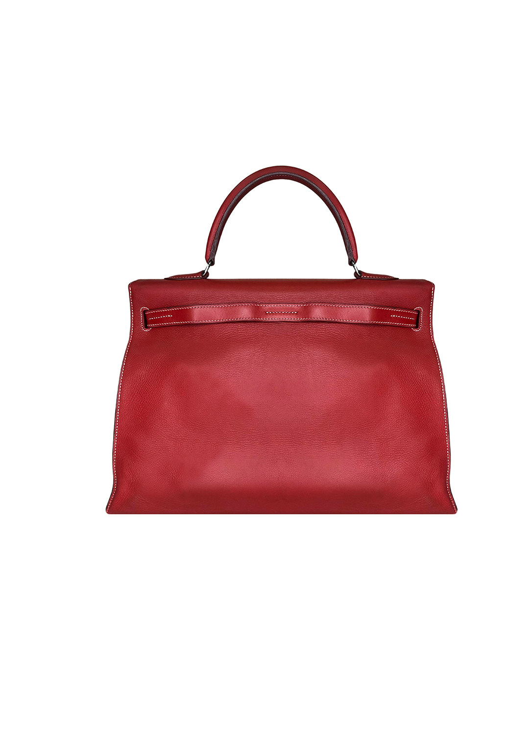 Hermès Kelly Flat 35 Rouge Piment Swift Bag