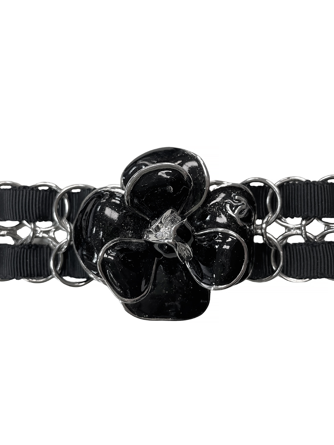 Chanel Silver Camellia Bracelet