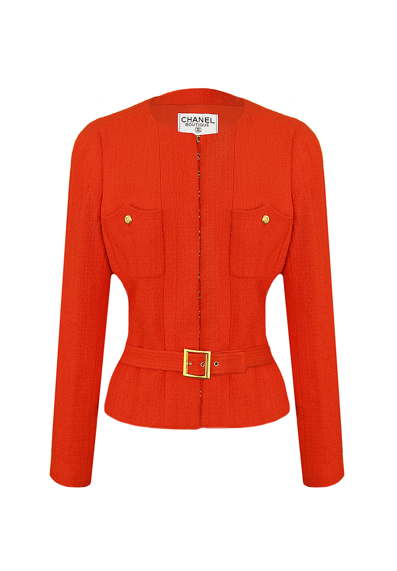 Chanel Red Tweed Jacket