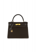 Hermès Kelly 28 Chocolate Box Retourne Bag
