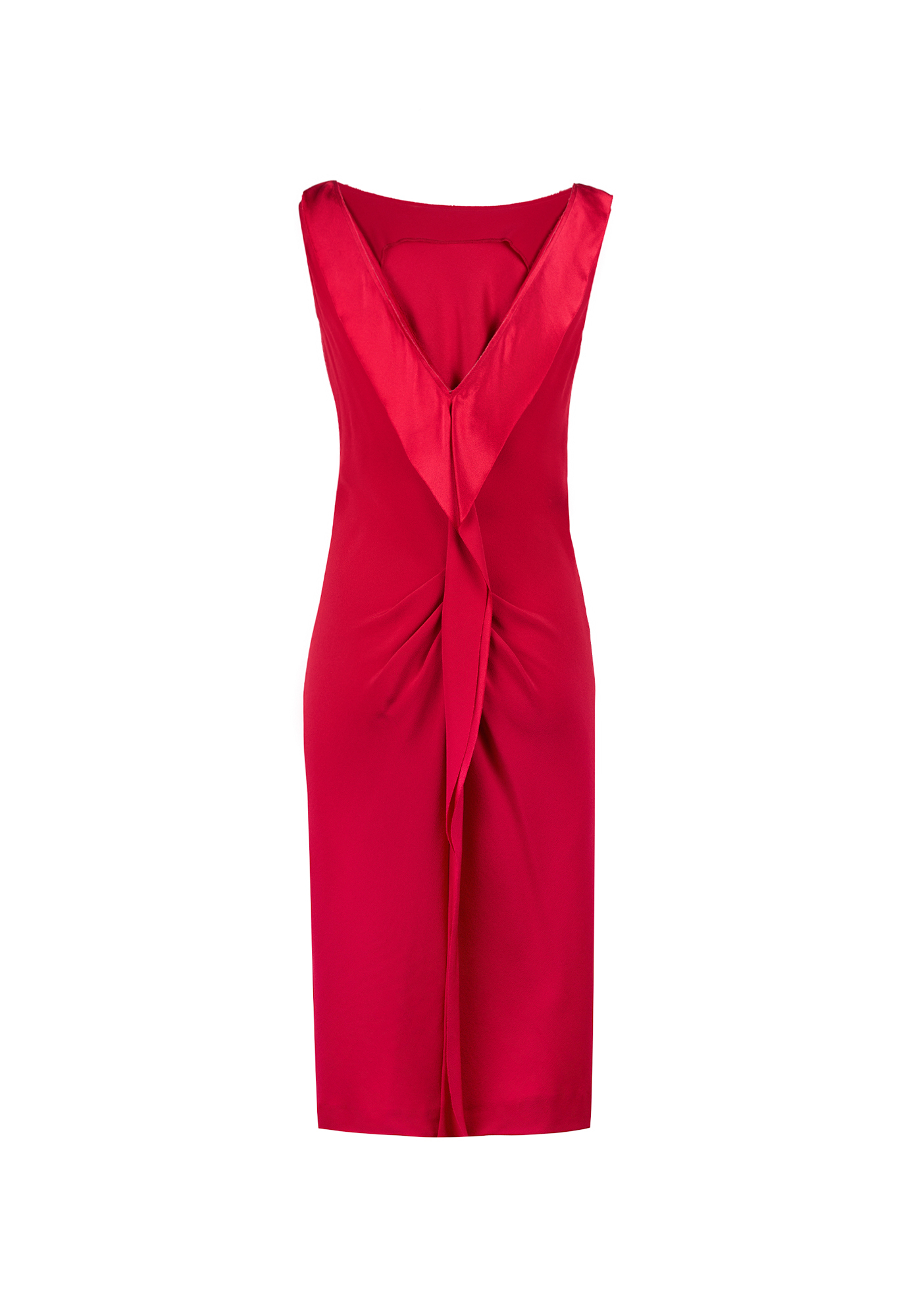 Alberta Ferretti Silk Scarlet Dress