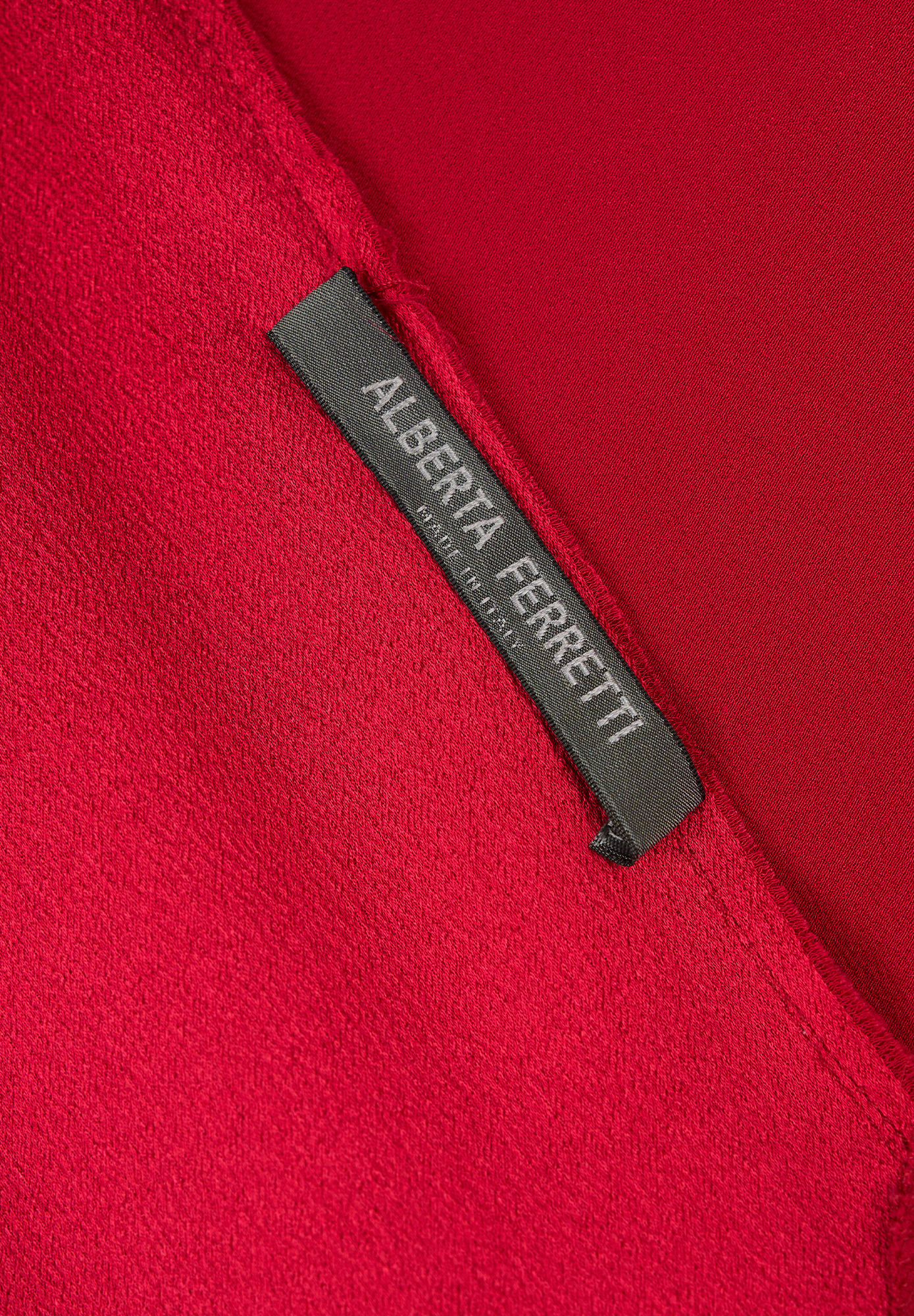 Alberta Ferretti Silk Scarlet Dress