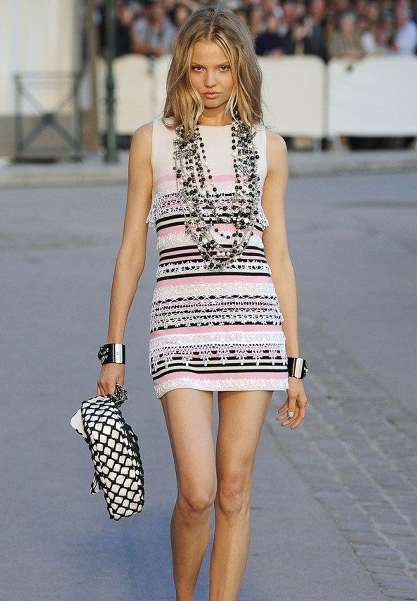 Chanel Striped Cashmere Dress