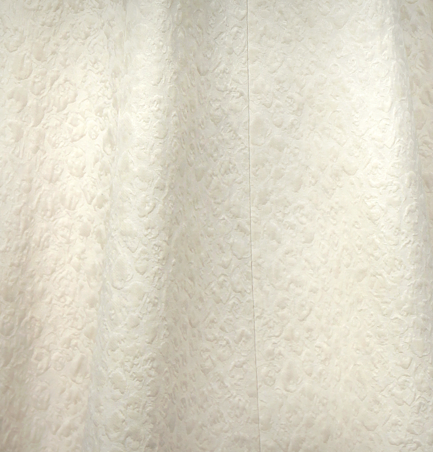 Floor-length dress made of printed silk