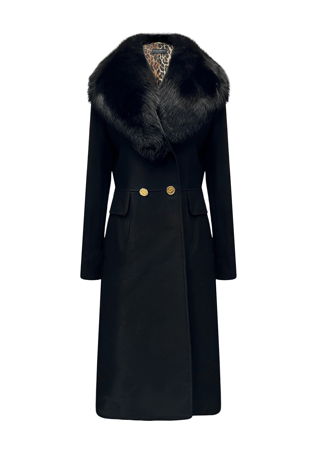 Dolce&Gabbana Black Wool Coat