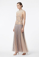 Valentino Embroidered Ostrich Feather Dress