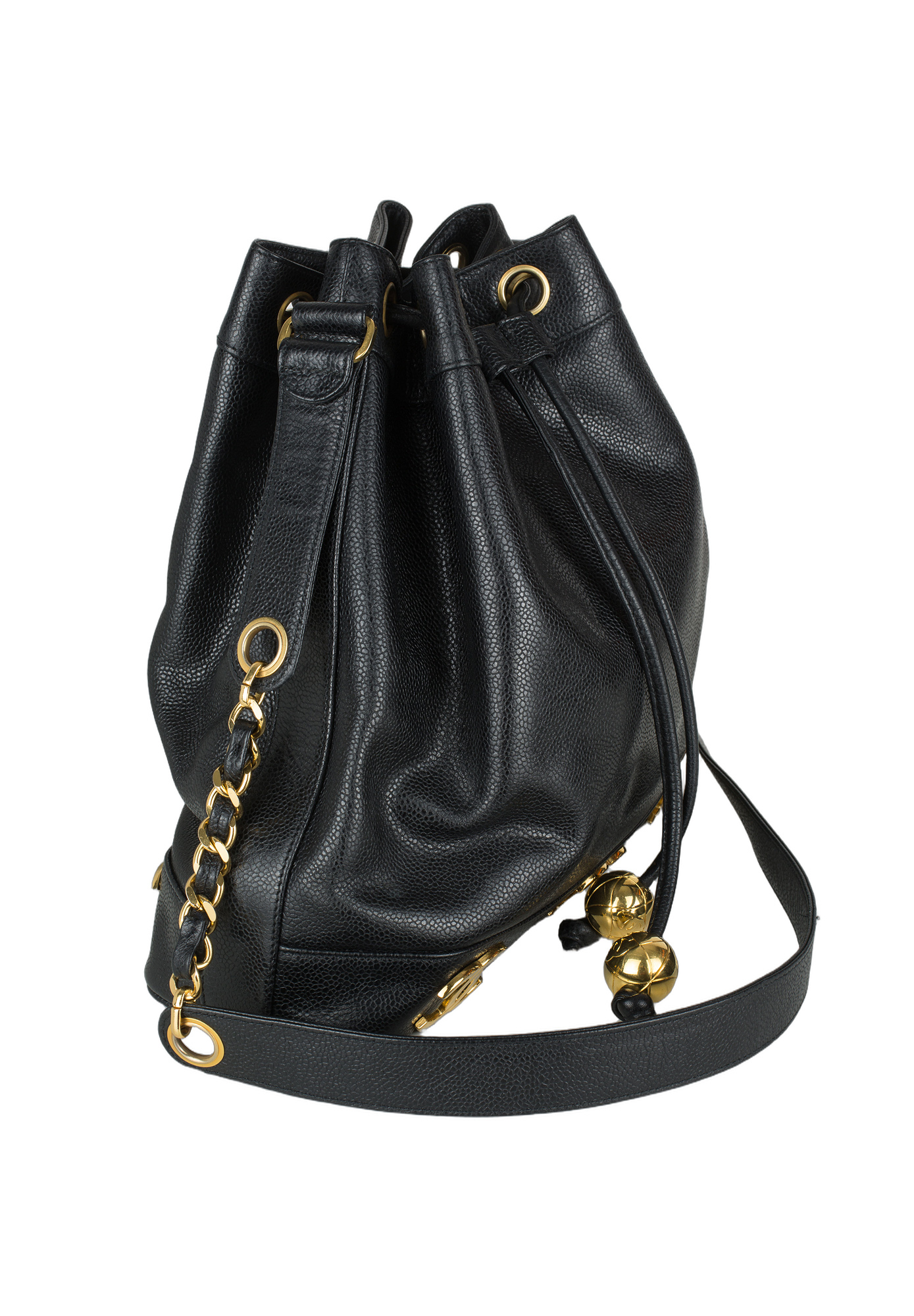 Chanel Drawstring Triplle CC Bucket Bag 