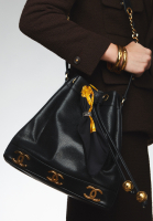Chanel Drawstring Triplle CC Bucket Bag 