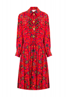 Yves Saint Laurent Red Floral Print Dress