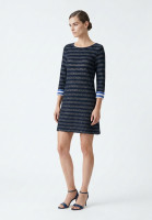 Chanel Dark Blue Striped Dress