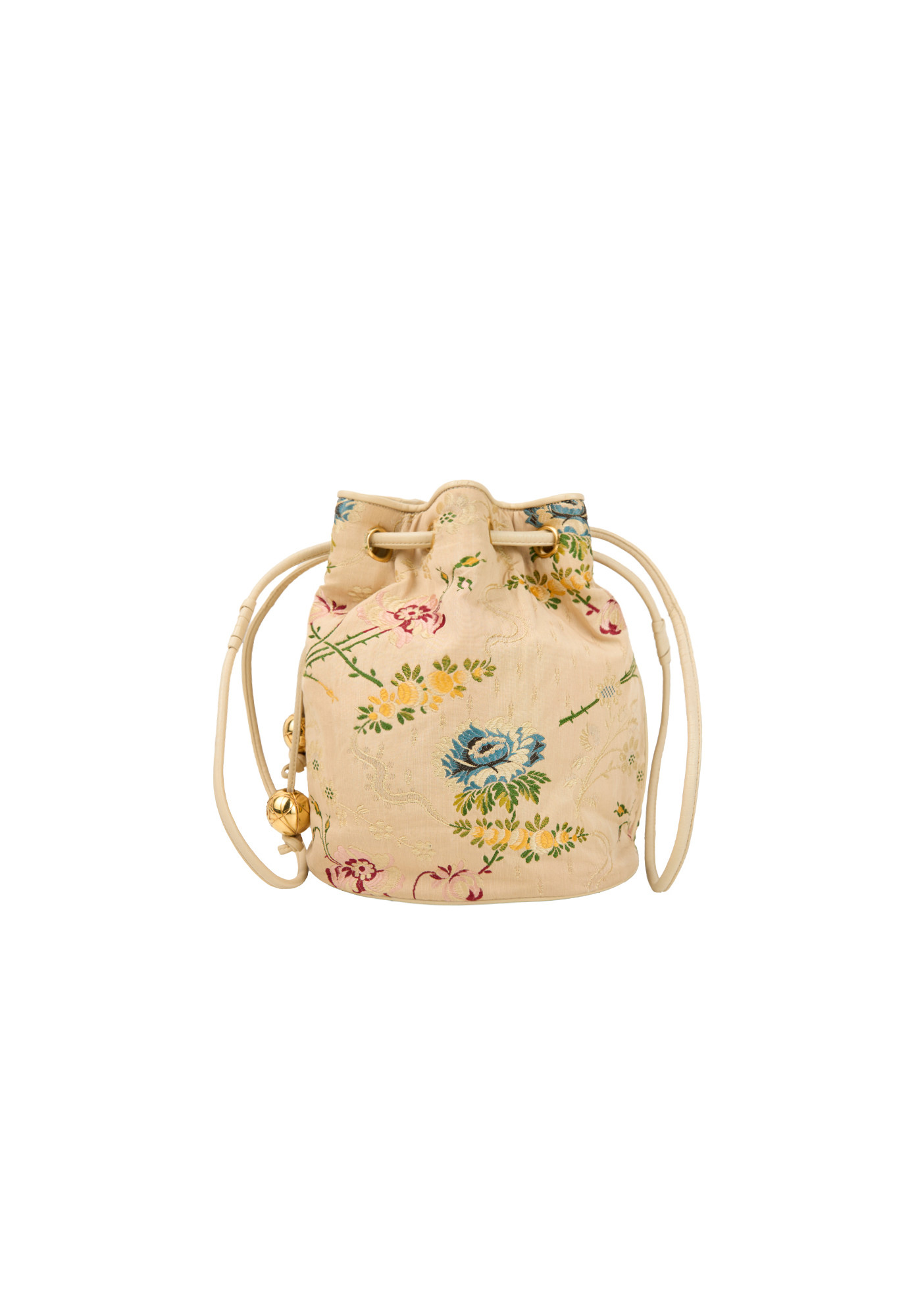 Chanel Brocade Bag With Floral Embroidery